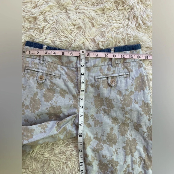 Anthropologie CARTONNIER Charlie Skinny Trouser Pant Mid Rise Ankle flower SZ 2 - Picture 2 of 6